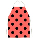 Polka Dots - Black on Pastel Red Full Print Apron