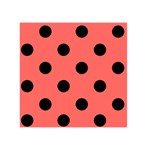 Polka Dots - Black on Pastel Red Greeting Card 5  x 7 