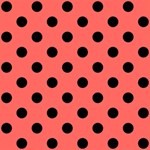 Polka Dots - Black on Pastel Red ScrapBook Page 12  x 12 