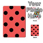 Polka Dots - Black on Pastel Red Multi-purpose Cards (Rectangle)