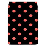 Polka Dots - Pastel Red on Black Removable Flap Cover (S)
