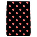 Polka Dots - Pastel Red on Black Removable Flap Cover (L)