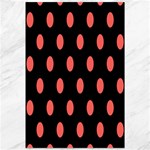 Polka Dots - Pastel Red on Black Canvas 12  x 18 