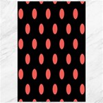 Polka Dots - Pastel Red on Black Canvas 20  x 30 