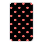 Polka Dots - Pastel Red on Black Memory Card Reader (Rectangular)