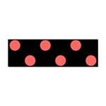 Polka Dots - Pastel Red on Black Sticker (Bumper)