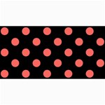Polka Dots - Pastel Red on Black 4  x 8  Photo Cards