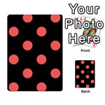 Polka Dots - Pastel Red on Black Multi-purpose Cards (Rectangle)