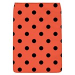 Polka Dots - Black on Tomato Red Removable Flap Cover (L)