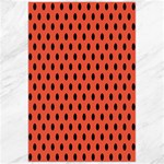 Polka Dots - Black on Tomato Red Canvas 24  x 36 