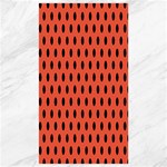 Polka Dots - Black on Tomato Red Canvas 40  x 72 