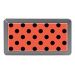Polka Dots - Black on Tomato Red Memory Card Reader (Mini)