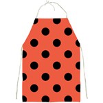 Polka Dots - Black on Tomato Red Full Print Apron
