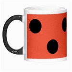 Polka Dots - Black on Tomato Red Morph Mug