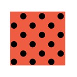 Polka Dots - Black on Tomato Red Greeting Card 5  x 7 