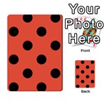 Polka Dots - Black on Tomato Red Multi-purpose Cards (Rectangle)