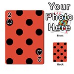 Polka Dots - Black on Tomato Red Playing Cards 54 Designs