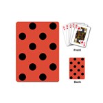 Polka Dots - Black on Tomato Red Playing Cards (Mini)