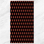 Polka Dots - Tomato Red on Black Canvas 40  x 72 