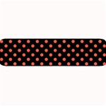 Polka Dots - Tomato Red on Black Medium Bar Mat