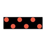 Polka Dots - Tomato Red on Black Sticker (Bumper)