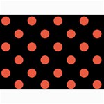 Polka Dots - Tomato Red on Black 5  x 7  Photo Cards