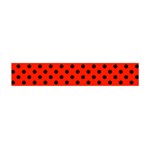Polka Dots - Black on Ferrari Red Flano Scarf (Mini)