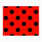 Polka Dots - Black on Ferrari Red Small Glasses Cloth