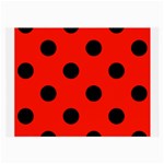 Polka Dots - Black on Ferrari Red Large Glasses Cloth