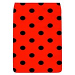 Polka Dots - Black on Ferrari Red Removable Flap Cover (S)