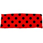 Polka Dots - Black on Ferrari Red Body Pillow Case Dakimakura (Two Sides)