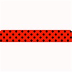 Polka Dots - Black on Ferrari Red Small Bar Mat