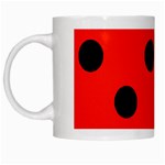 Polka Dots - Black on Ferrari Red Black Mug