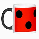 Polka Dots - Black on Ferrari Red Morph Mug