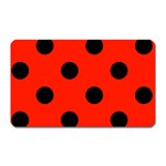 Polka Dots - Black on Ferrari Red Magnet (Rectangular)