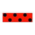 Polka Dots - Black on Ferrari Red Sticker (Bumper)
