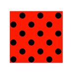 Polka Dots - Black on Ferrari Red Greeting Card 5  x 7 