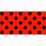 Polka Dots - Black on Ferrari Red 4  x 8  Photo Cards