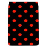 Polka Dots - Ferrari Red on Black Removable Flap Cover (S)