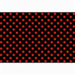 Polka Dots - Ferrari Red on Black Collage 12  x 18 
