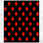 Polka Dots - Ferrari Red on Black Canvas 20  x 24 