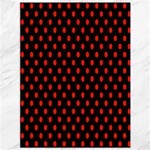 Polka Dots - Ferrari Red on Black Canvas 36  x 48 