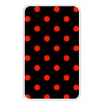 Polka Dots - Ferrari Red on Black Memory Card Reader (Rectangular)
