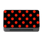 Polka Dots - Ferrari Red on Black Memory Card Reader with CF