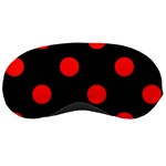 Polka Dots - Ferrari Red on Black Sleeping Mask