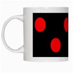 Polka Dots - Ferrari Red on Black Black Mug