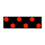Polka Dots - Ferrari Red on Black Sticker (Bumper)