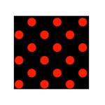Polka Dots - Ferrari Red on Black Greeting Card 5  x 7 