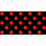 Polka Dots - Ferrari Red on Black 4  x 8  Photo Cards