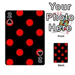 Polka Dots - Ferrari Red on Black Playing Cards 54 Designs